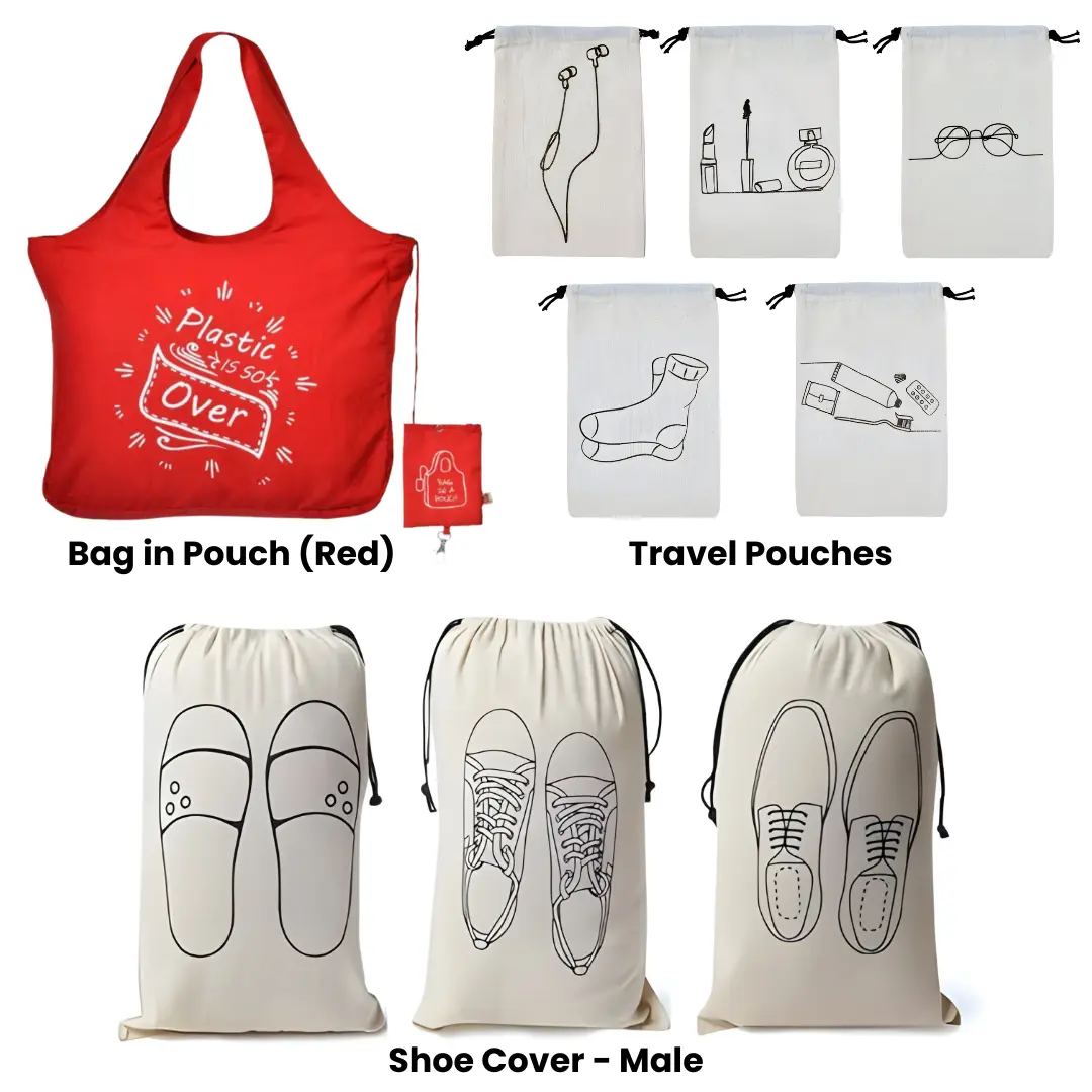 travel-organizer-combo-9-piece-cotton-pouches-shoe-bag-foldable-tote-india